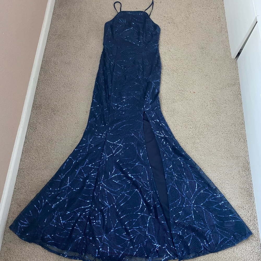 Lulus Blue Sequin Dress